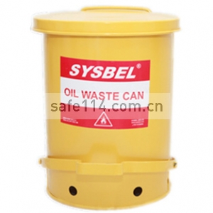 油渍废弃物防火垃圾桶（黄色）14加仑53升 WA8109500Y