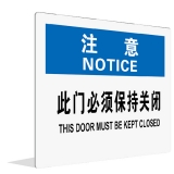 此门必须保持关闭(中英文)